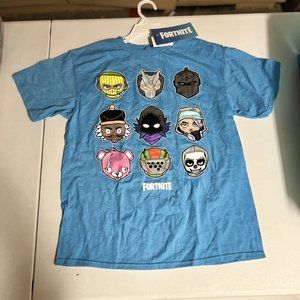 Boys Fortnite blue short sleeve tshirt SIZE L (10/12)